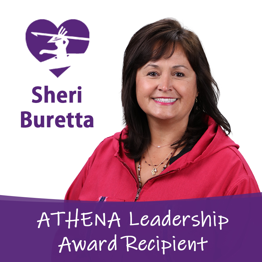 Sheri buretta receives athena leadership award chugach corp