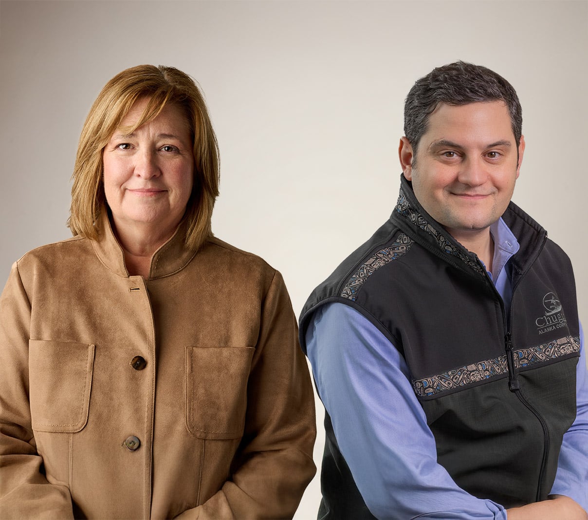Chugach Alaska Corporation promotions: Melissa Hermes & Nicholas Ostrovsky
